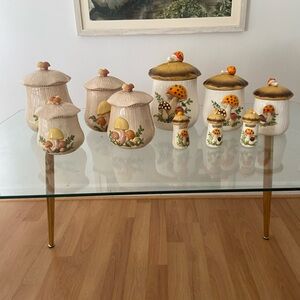 Vintage Mushroom Canister Set